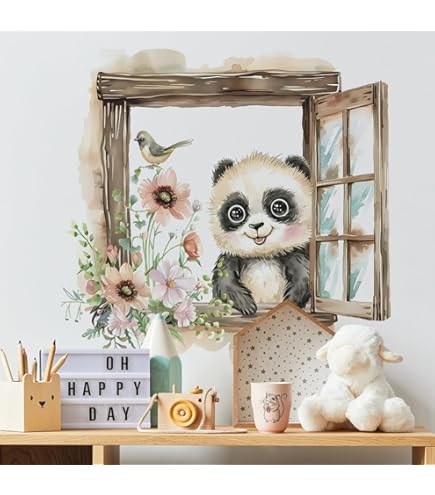 Amazon.co.jp: HOTIYOK ウォールステッカー 窓 道 風景 偽窓ステッカー